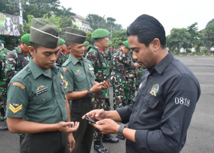 Gelar Razia HP Personel, Kodim 0818/Malang-Batu Tegas Lawan Judi Online