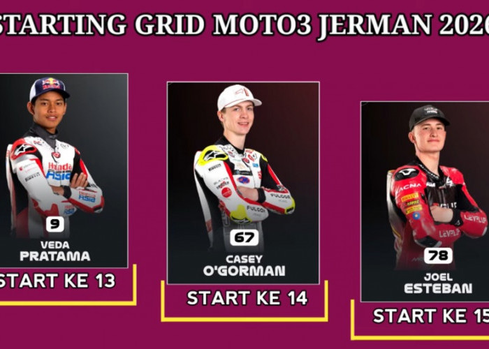 Start dari Posisi 13, Veda Ega Finis 8 Besar di Moto3 Jerman 2026, Raih Poin Penting untuk Klasemen