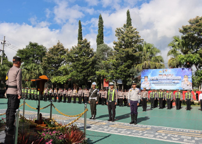 Polres Batu Gelar Apel Gelar Pasukan Operasi Kepolisian Kewilayahan Keselamatan Semeru 2026 