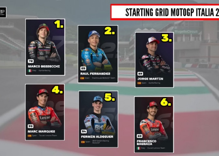 Jadwal Race MotoGP Italia 2026 Hari Ini: Marco Bezzecchi Pole Position, Marc Marquez Mengintai