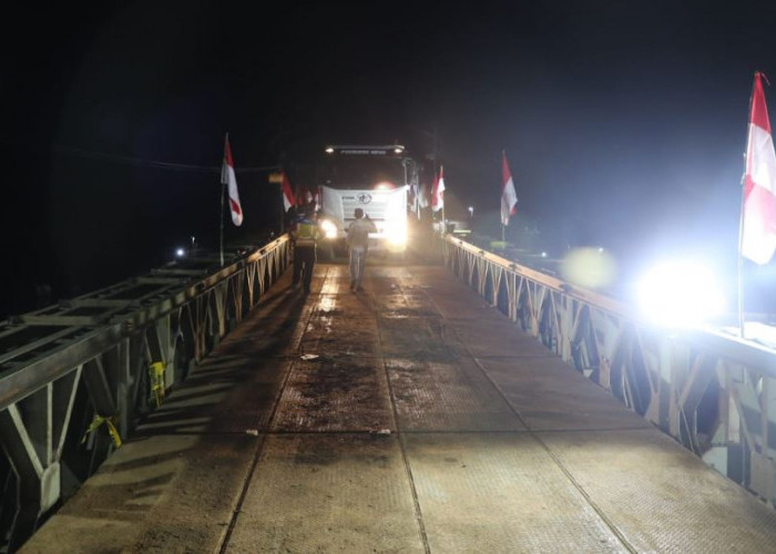 Jembatan Krueng Tingkeum Dibuka, Akses Jalan Nasional Banda Aceh–Medan Pulih