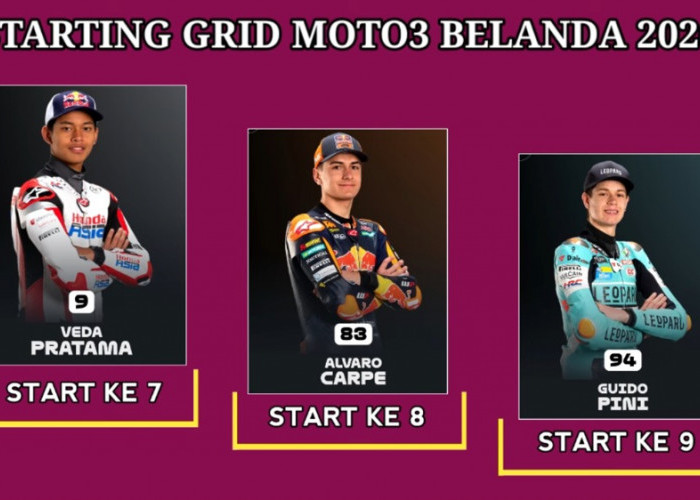 Starting Grid Moto3 Belanda 2026: Veda Ega Pratama Baris Ketiga, Peluang Tambah Poin Masih Terbuka