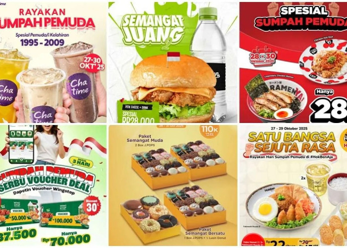 Rayakan Semangat Pemuda, Nikmati 9 Promo Kuliner Spesial Hari Sumpah Pemuda 28 Oktober