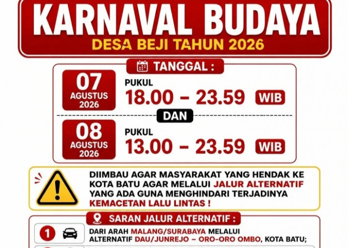Karnaval Budaya Desa Beji 2026 Digelar Hari Ini, Simak Jadwal Penutupan Jalan dan Jalur Alternatif