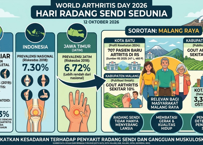  Hari Radang Sendi Sedunia 12 Oktober, Kenali Gejala dan Data Kasus di Malang Raya
