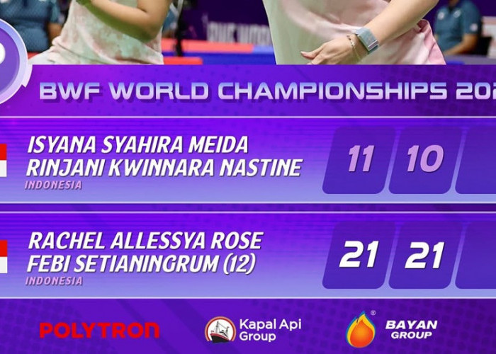 BWF World Championship 2026: Ganda Putri Indonesia Berjaya, Rachel/Febi Singkirkan Rekan Sendiri