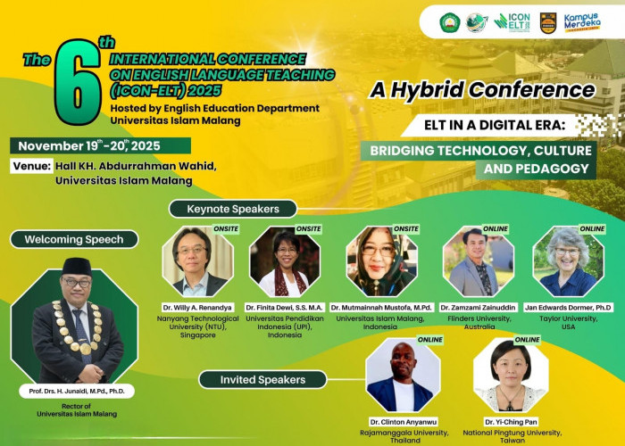 UNISMA Gelar Konferensi Internasional ELT ke-6, Menghubungkan Teknologi, Budaya, dan Pedagogi di Era Digital