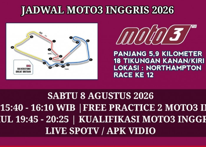 Jadwal Kualifikasi Moto3 Inggris 2026: Veda Ega Pratama Berebut Posisi Start Terbaik di Silverstone