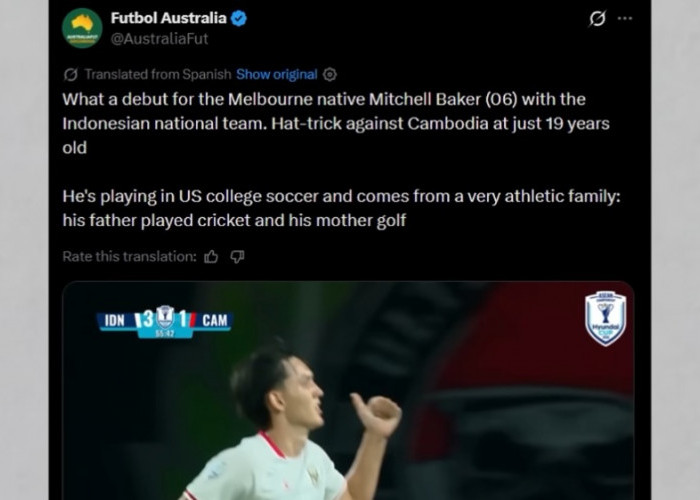 Mitchell Lee Baker Langsung Ukir Sejarah di Piala AFF 2026, Hattrick Debut Bikin Australia Ikut Menyorot