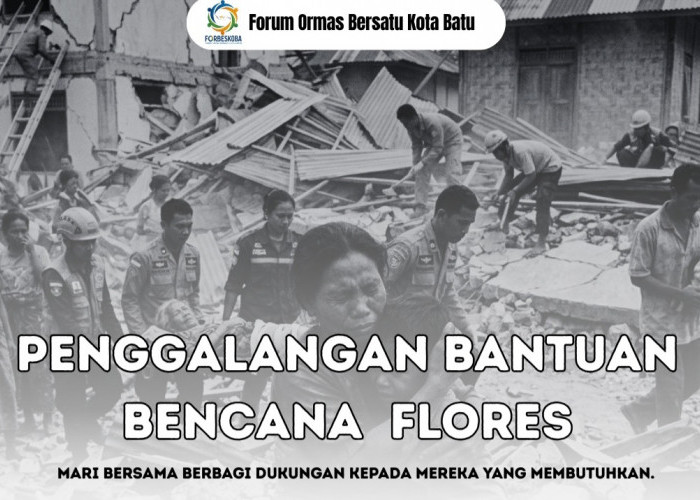 Ormas Kota Batu Galang Dana untuk Korban Gempa Flores, Mahasiswa NTT di Malang Ikut Dibantu