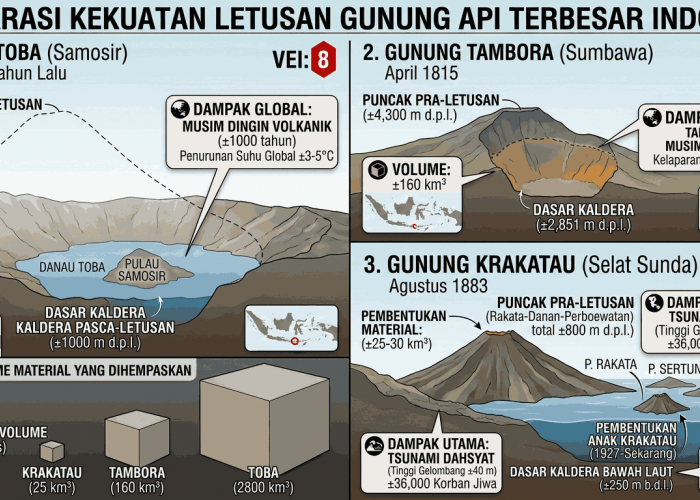 Gunung Api Paling Dahsyat di Indonesia Ternyata Bukan Krakatau, Ini Jawabannya