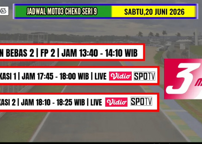 Jadwal Moto3 Ceko 2026 Sabtu 20 Juni: Veda Ega Pratama Berburu Tiket Langsung ke Q2