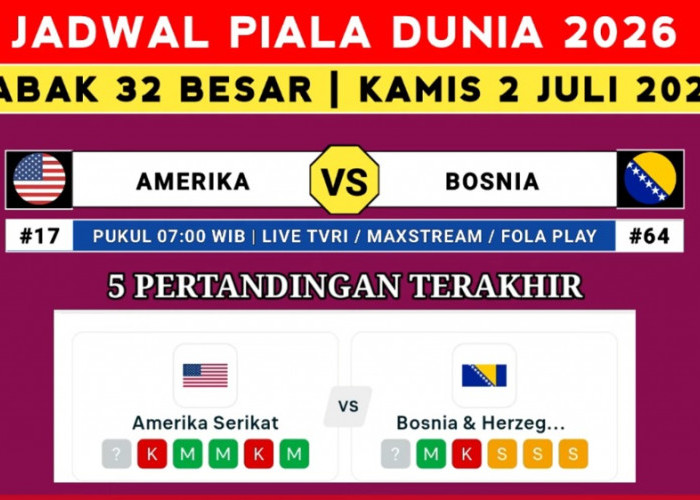Amerika Serikat vs Bosnia: Tuan Rumah Diunggulkan, Mampukah Amankan Tiket ke 16 Besar Piala Dunia 2026?