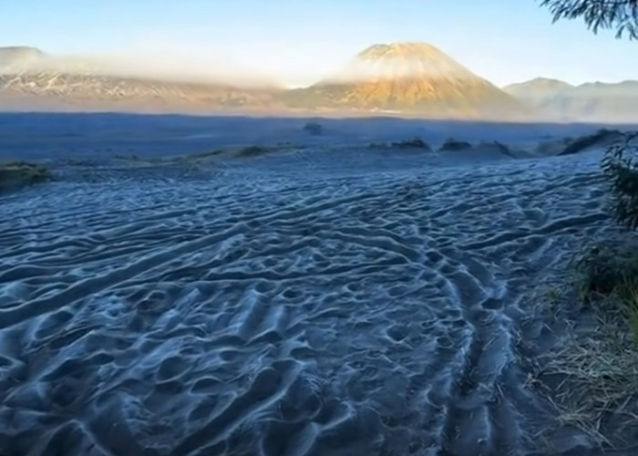 Bromo Diselimuti Embun Beku, Suhu Dini Hari Turun hingga di Bawah 5 Derajat Celsius