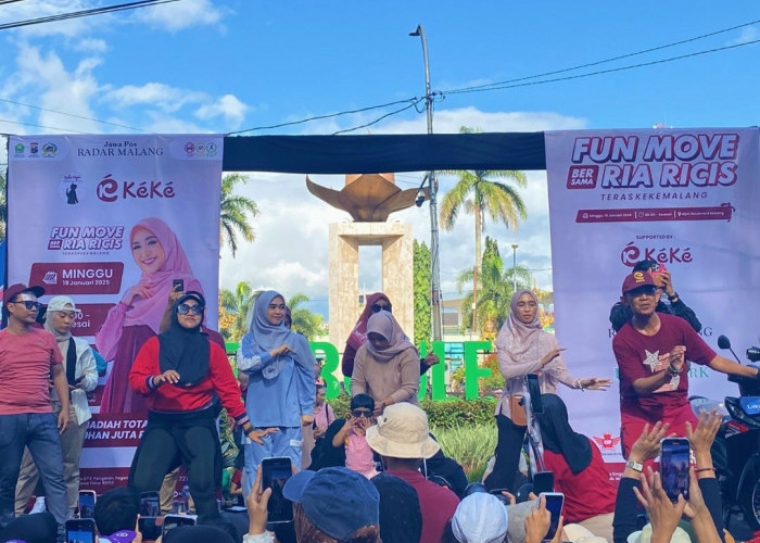 Ria Ricis Hadir di Car Free Day Malang, Seru-Seruan Bareng Moana dan Bagi-Bagi Hadiah Menarik