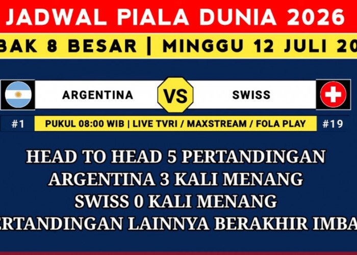Argentina di Atas Angin! Rekor Swiss Bikin Waswas Jelang Duel Hidup Mati Perempat Final Piala Dunia 2026