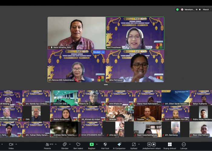 FKH UB Gelar Webinar Edukasi Hewan Kurban Sehat demi Keamanan Pangan
