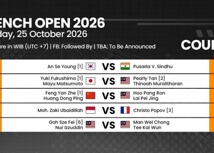 French Open 2026 Jadi Panggung Pembuktian Ubed, Satu Kemenangan Lagi untuk Rebut Gelar