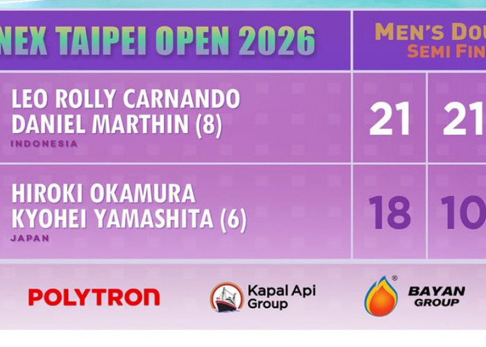 Leo Rolly Carnando/Daniel Marthin Selangkah Lagi Juara Taipei Open 2026, Hadapi Wakil Malaysia di Final BWF
