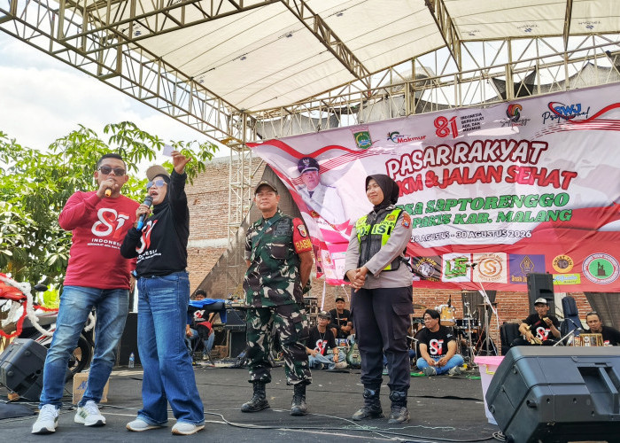 Pasar Rakyat UMKM Saptorenggo Meriah, 9.000 Warga Ikuti Jalan Sehat HUT ke-81 RI