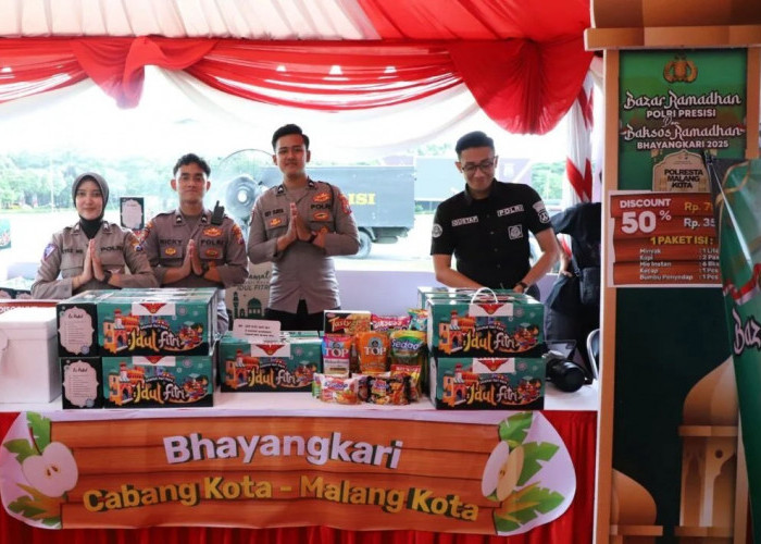 Laris Manis, Bhayangkari Polresta Malang Kota Sukses Jual 150 Paket Sembako Dalam Sekejap di Bazar Ramadan