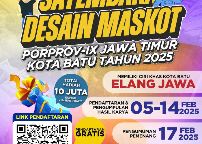 Peluang bagi yang Hobi Desain, Ada Sayembara Desain Maskot Porprov IX Jatim 2025, Hadiah Total Rp10 Juta!