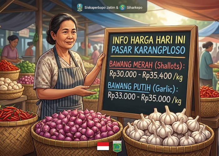 Harga Bawang Merah dan Bawang Putih Hari Ini di Pasar Induk Karangploso, Stabil di Level RendahKARANGPLOSO, DI