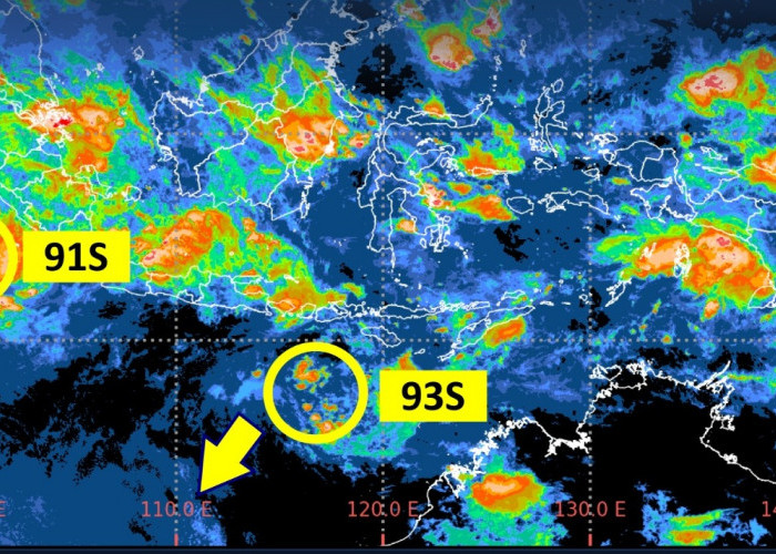 Bibit Siklon 91S Berubah Jadi Siklon Tropis Bakung Malam Ini! Jatim Potensi Hujan dan Angin Kencang