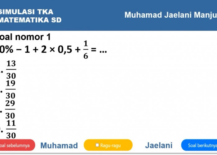 30 Soal TKA SD Viral di YouTube, Banyak Siswa Salah di Soal Pecahan hingga Matematika Dasar, Sudah Siap Ujian?