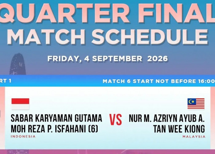 BWF Li-Ning China Masters 2026: Sabar/Reza Jadi Harapan Terakhir, Bersiap Hadapi Wakil Malaysia