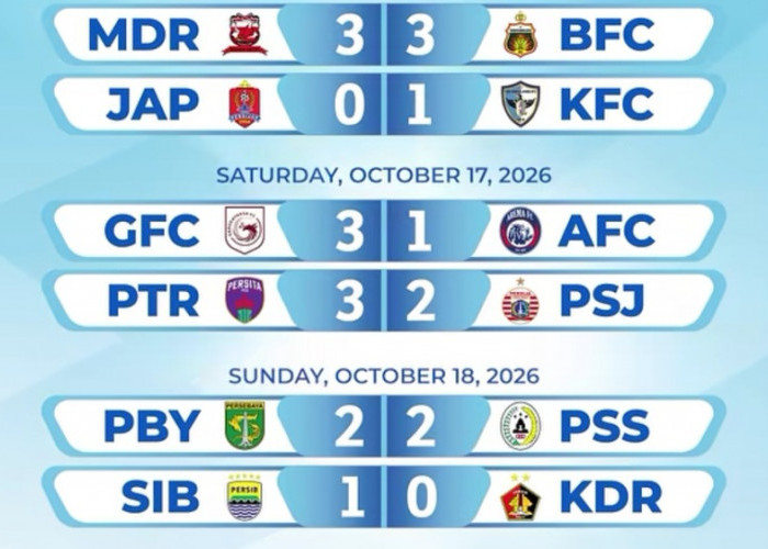 Hasil Super League 2026-2027: Persib Menang, Persija Tergelincir, Ini Klasemen Terbaru