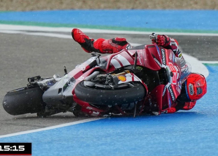 Marquez Juara Sprint MotoGP Spanyol 2026! Jatuh Dekat Pit Lane, Hujan Turun, Tukar Motor Setting Ban Basah