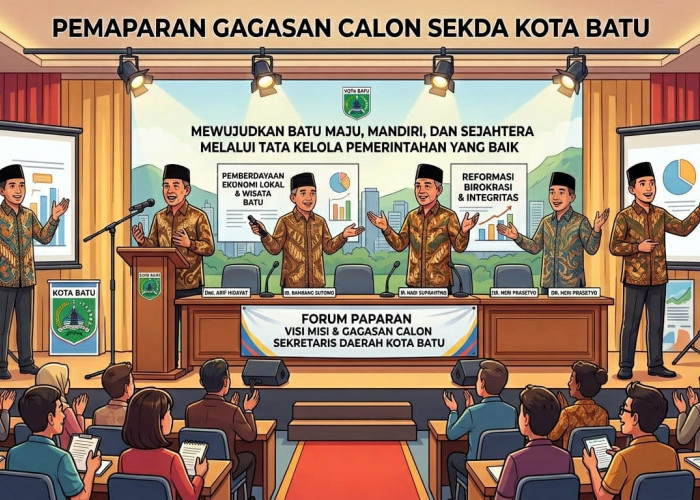 Enam Calon Sekda Kota Batu  Jalani Tahap Uji Gagasan  ‎
