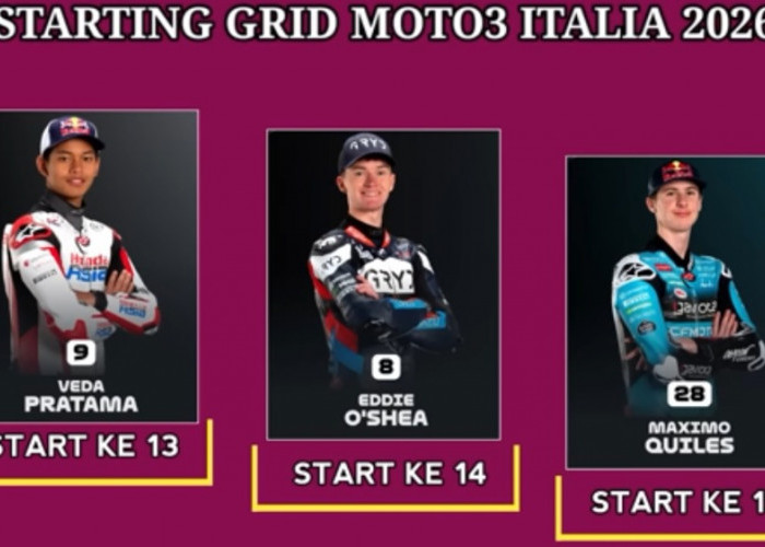 Veda Ega Pratama Start Posisi 13 Moto3 Italia 2026, Mampukah Rebut Podium di Mugello?
