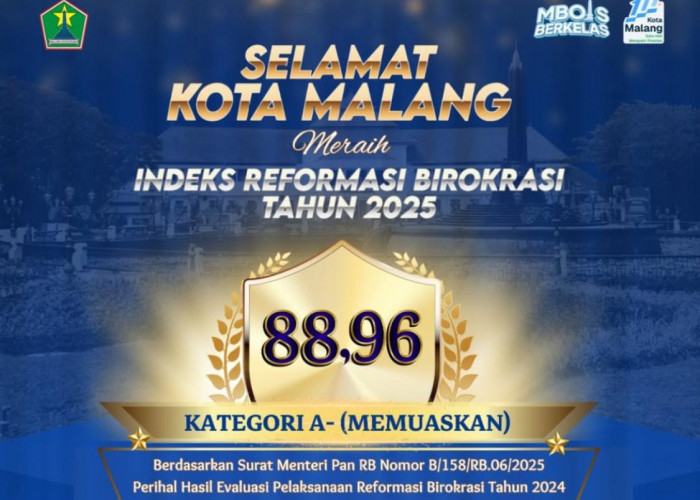 Capaian Indek Reformasi Birokrasi Kembali Memuaskan, Bukti Tata Kelola Pemerintahan Kota Malang Unggul