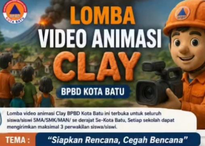 BPBD Kota Batu Gelar Lomba Video Animasi Clay, Ajak Pelajar Kampanyekan Mitigasi Bencana
