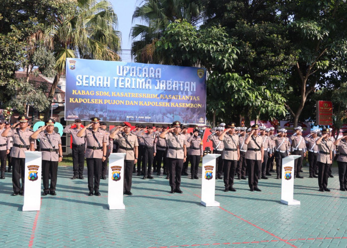 ‎Sertijab Pejabat Utama, Kapolres Batu Tegaskan Komitmen Pelayanan Masyarakat