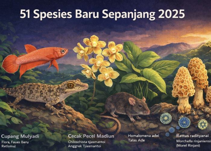 BRIN Temukan 51 Spesies Baru Sepanjang 2025, dari Cupang Mulyadi hingga Anggrek Endemik