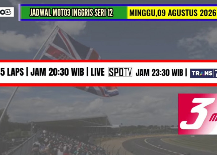 Jadwal Race Moto3 Inggris 2026: Veda Ega Pratama Siap Beraksi di Silverstone, Cek Jam Tayangnya