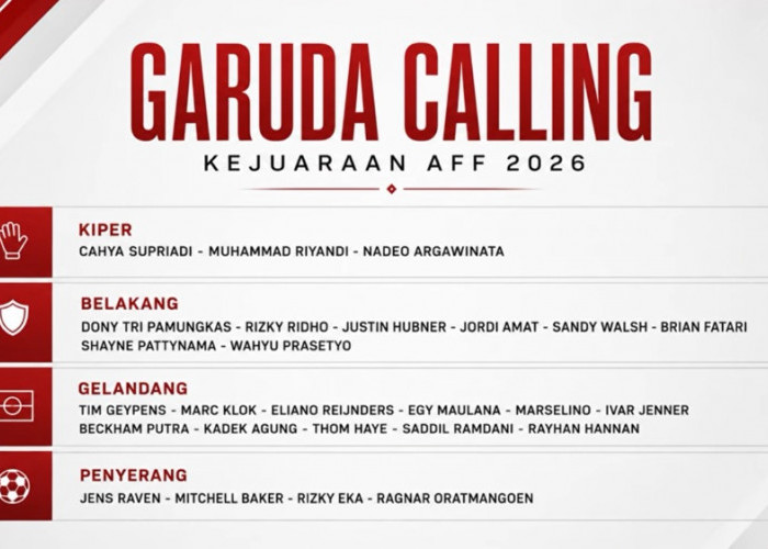 Skuad Final Timnas Indonesia Piala AFF 2026 Diumumkan, Justin Hubner Jadi Nama Paling Mengejutkan