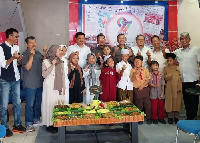 Santunan Anak Yatim dan Suguhan Mbote bagi Wali Kota Wahyu di Syukuran HUT ke-27 Malang Post