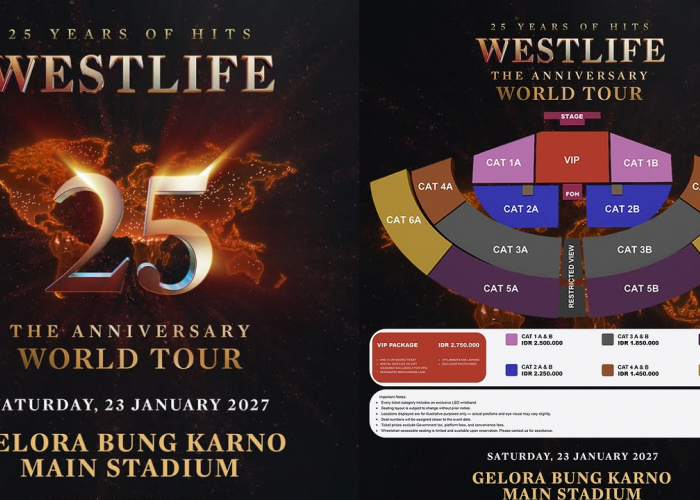 Dibuka 10.00 WIB Hari Ini 21 Mei, Ini Link dan Cara Beli Tiket Presale Konser Westlife di Jakarta 2027