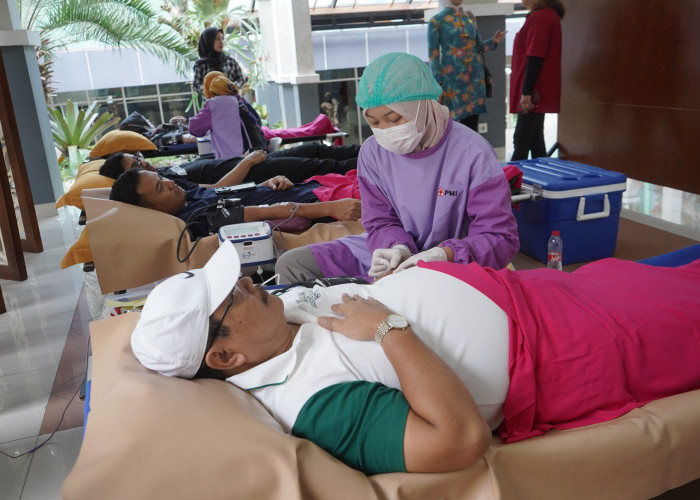 Korpri Batu Gelar Senam dan Donor Darah