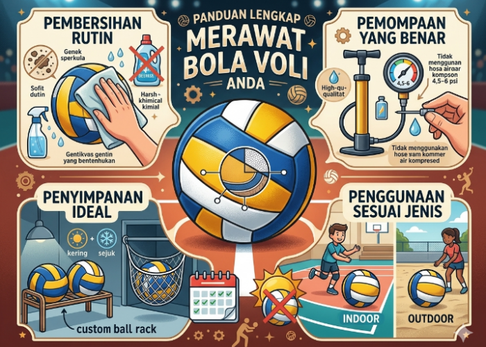 Agar Nggak Cepat Meleyot, Ini Cara Jitu Merawat Bola Voli Kesayangan