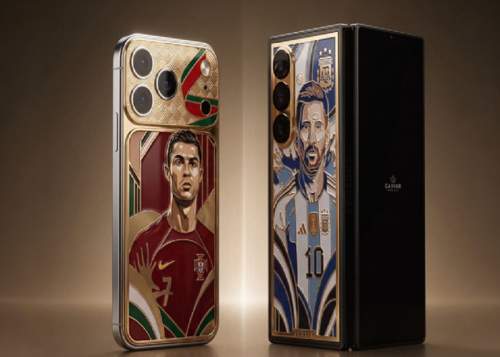 HP Emas 24 Karat Lionel Messi dan Cristiano Ronaldo Resmi Diluncurkan, Diproduksi Cuma 19 Unit