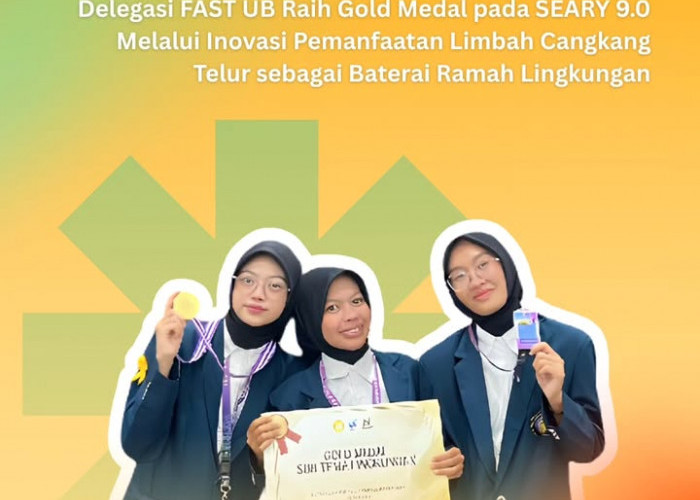 Olah Cangkang Telur Jadi Baterai Ramah Lingkungan, Delegasi FAST UB Raih Gold Medal di Ajang SEARY 9.0 