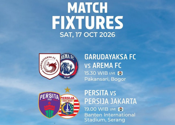 Jadwal BRI Super League Sabtu 17 Oktober 2026: Arema FC dan Persija Jakarta Main, Cek Jam Tayang