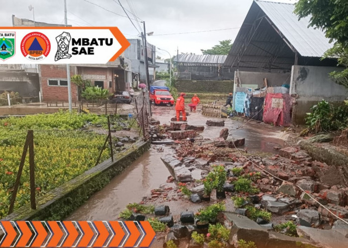 Dalam waktu Bersamaan, di Kota Batu Terjadi Dua Banjir usai Hujan Ekstrem