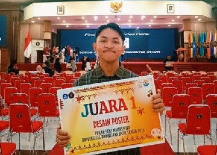 Ezra FILKOM UB Raih Juara 1 Desain Poster PEKSIMA 2026 Lewat Isu Kesehatan Mental