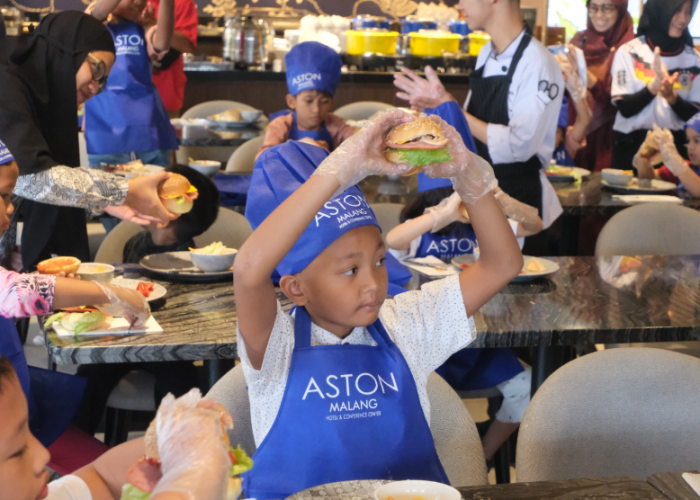 Sambut Hari Anak Nasional, Aston Malang Gelar Burger & Splash Kids Cooking Class Edisi Kedua